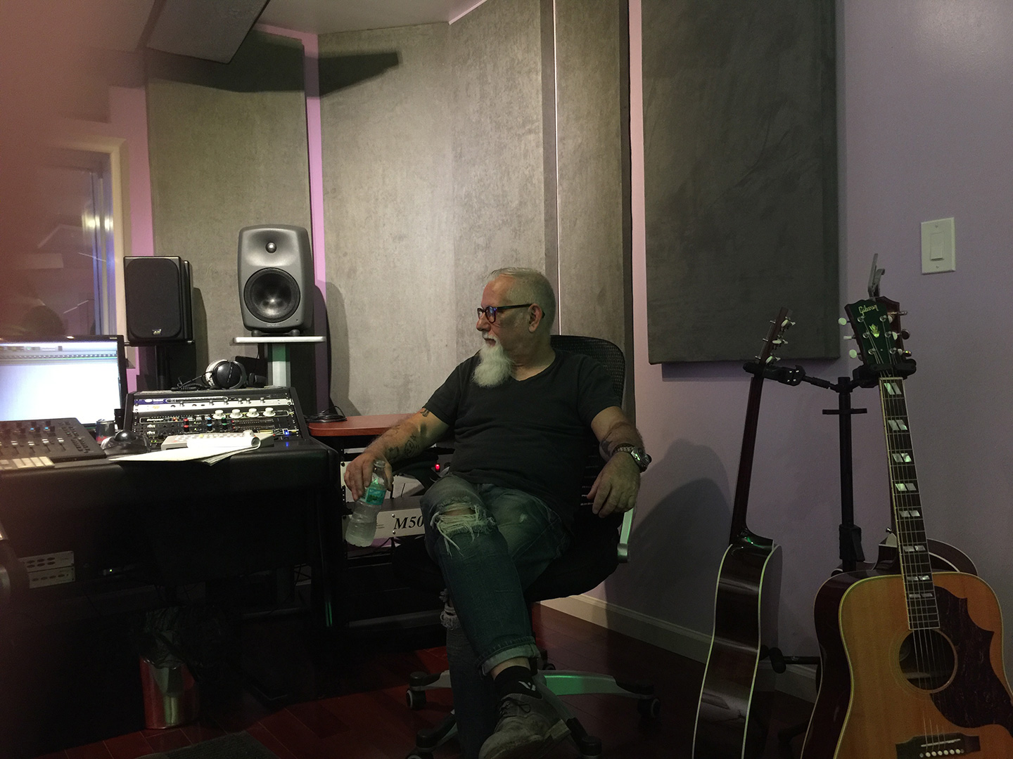 Recording Basic tracks for “SIX” with the Band of Virgos.