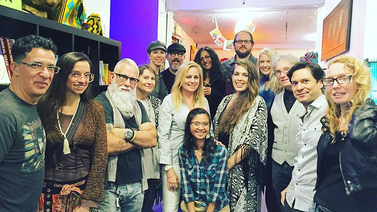 Shannon Labrie with Diane Ward and friends at Zen Mystery in Dania Beach, FL